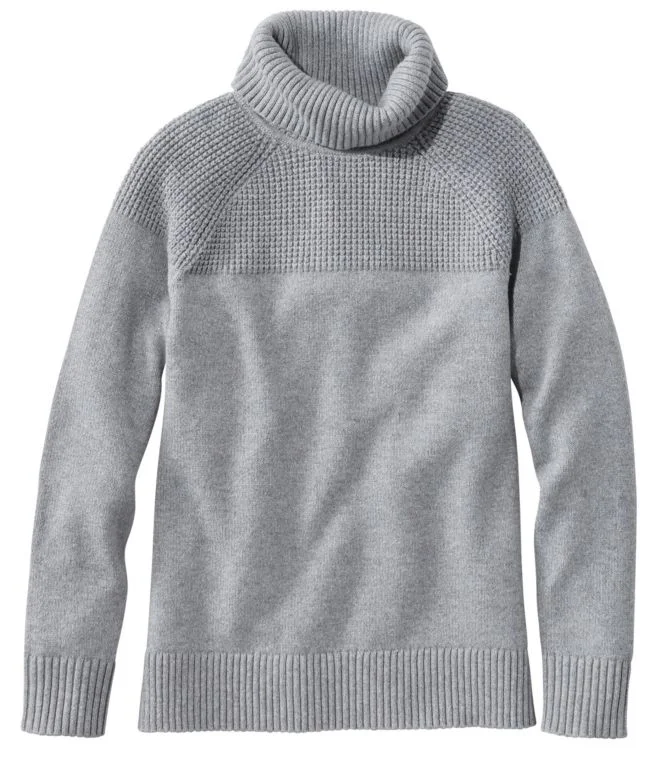Women''s All-Day Waffle Sweater, Turtleneck - Image 8