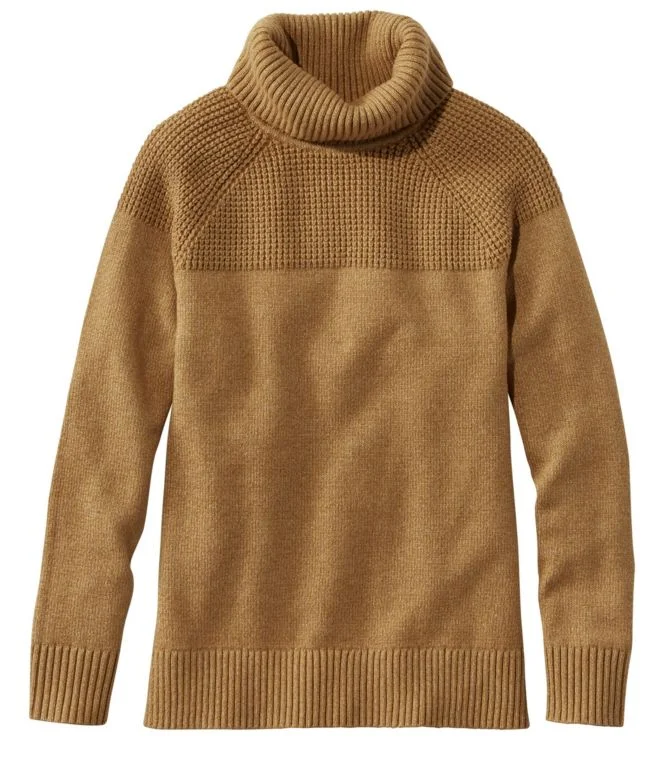 Women''s All-Day Waffle Sweater, Turtleneck - Image 9