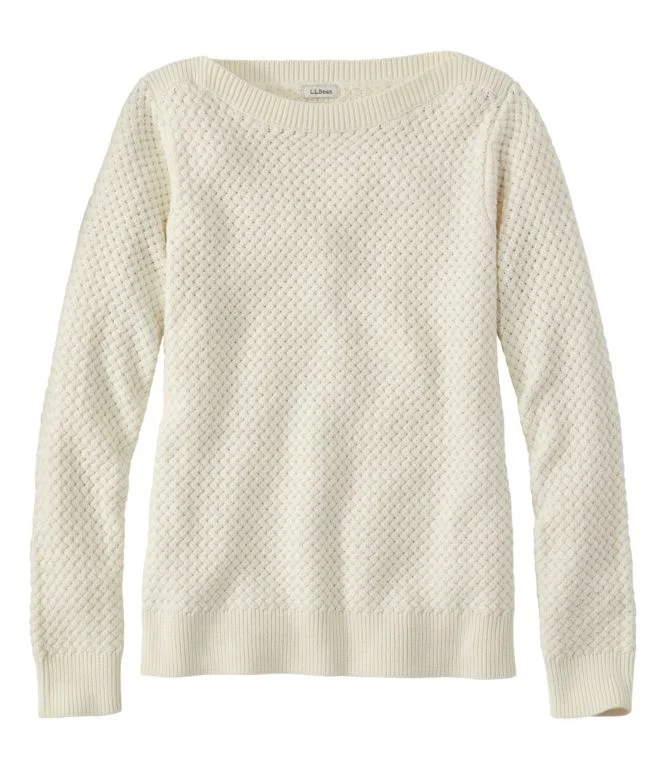 Women''s Basketweave Sweater, Boatneck - Image 11