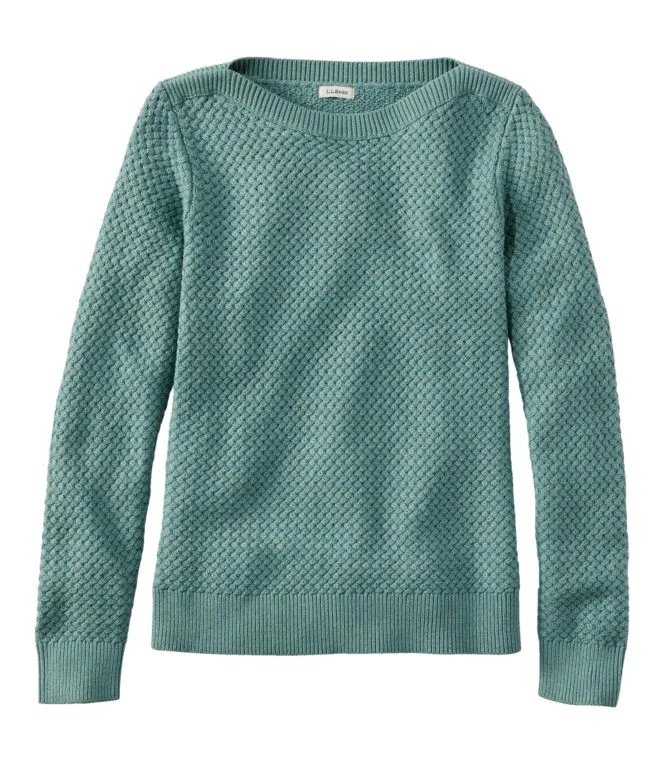 Alternative view of Women''s Basketweave Sweater, Boatneck