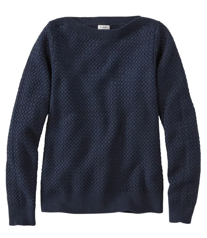 Women''s Basketweave Sweater, Boatneck - Image 8