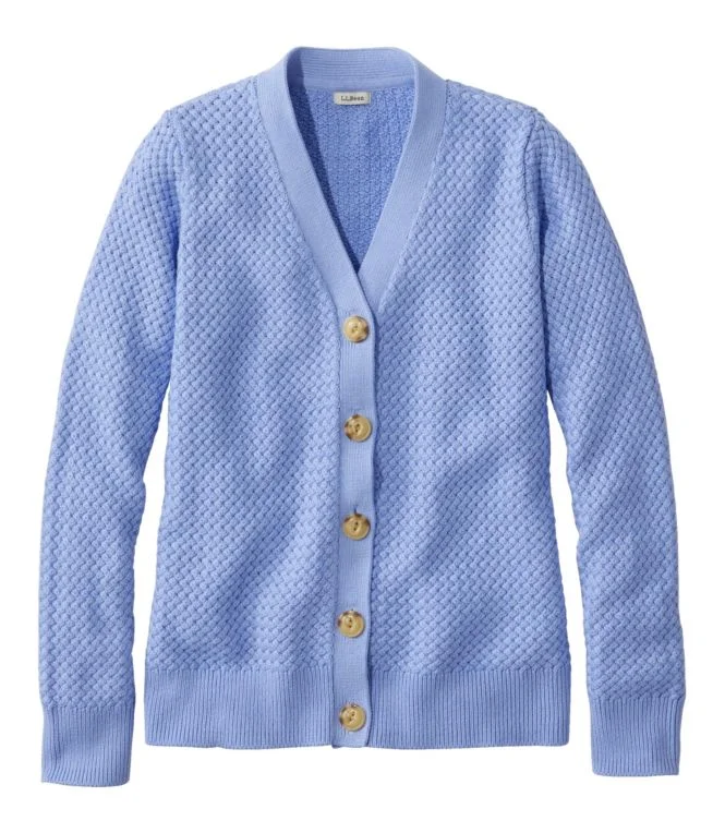 Women''s Basketweave Sweater, Button-Front Cardigan