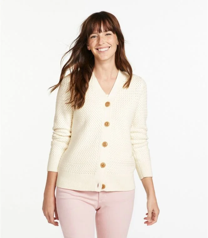 Women''s Basketweave Sweater, Button-Front Cardigan - Image 3