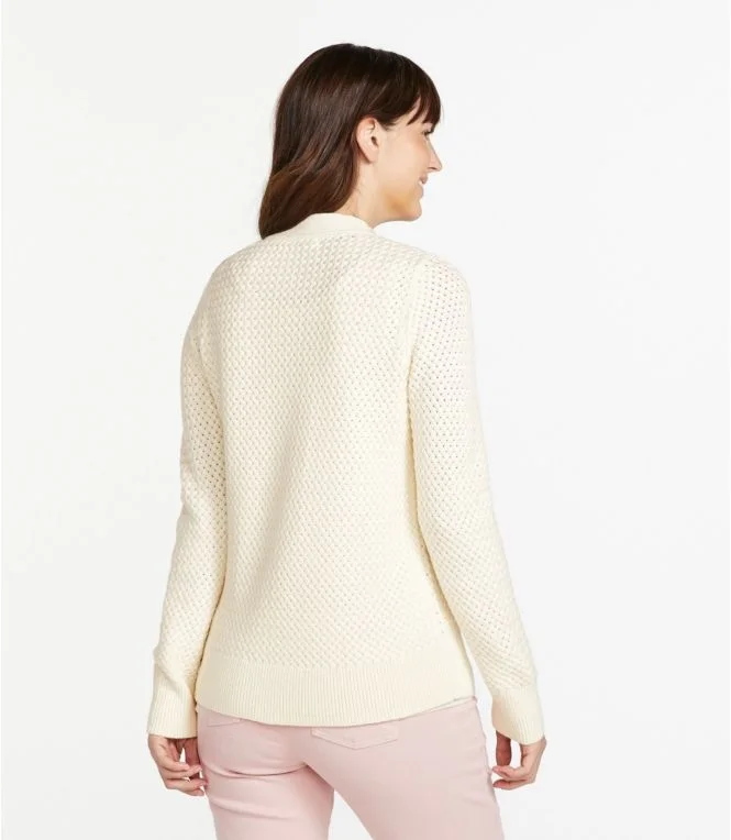 Women''s Basketweave Sweater, Button-Front Cardigan - Image 4