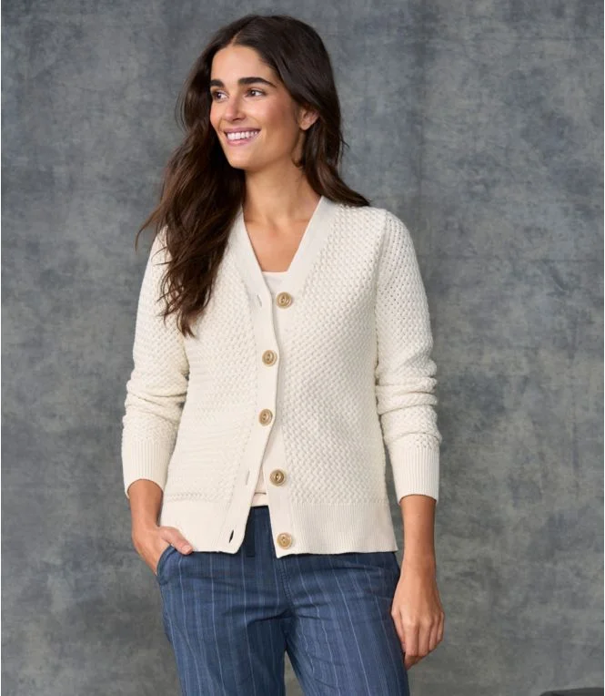 Women''s Basketweave Sweater, Button-Front Cardigan - Image 6