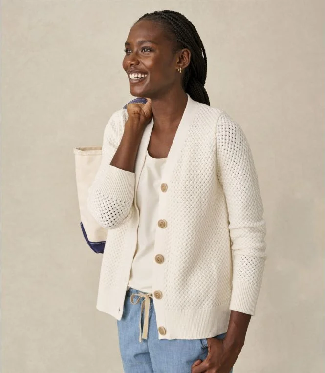 Women''s Basketweave Sweater, Button-Front Cardigan - Image 7