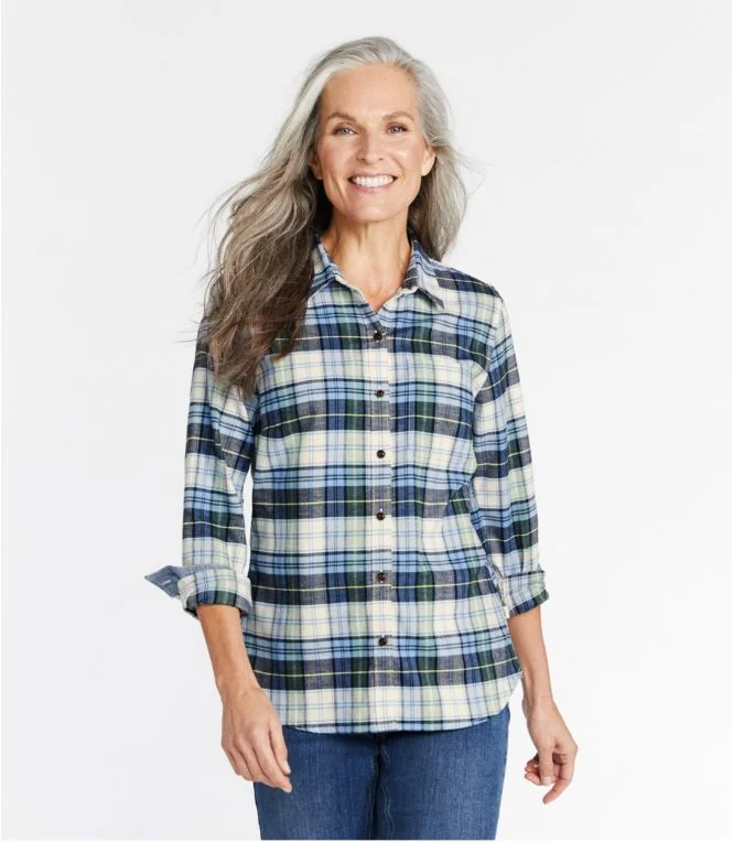 Women''s BeanFlex All-Season Flannel Shirt, Long-Sleeve - Image 3