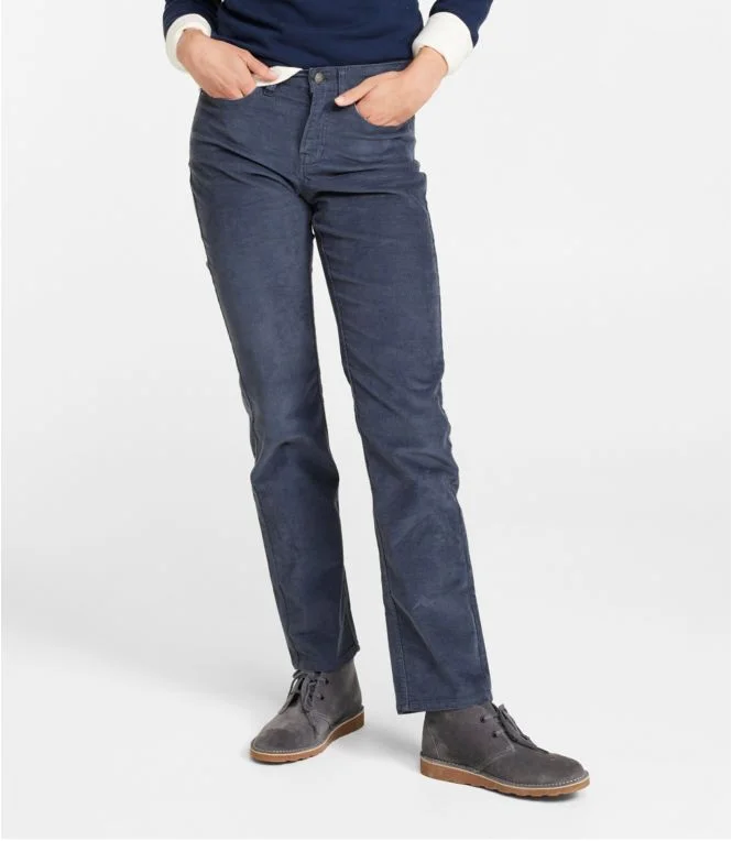 Women''s BeanFlex Five-Pocket Corduroy Pants, Mid-Rise Straight-Leg - Image 3