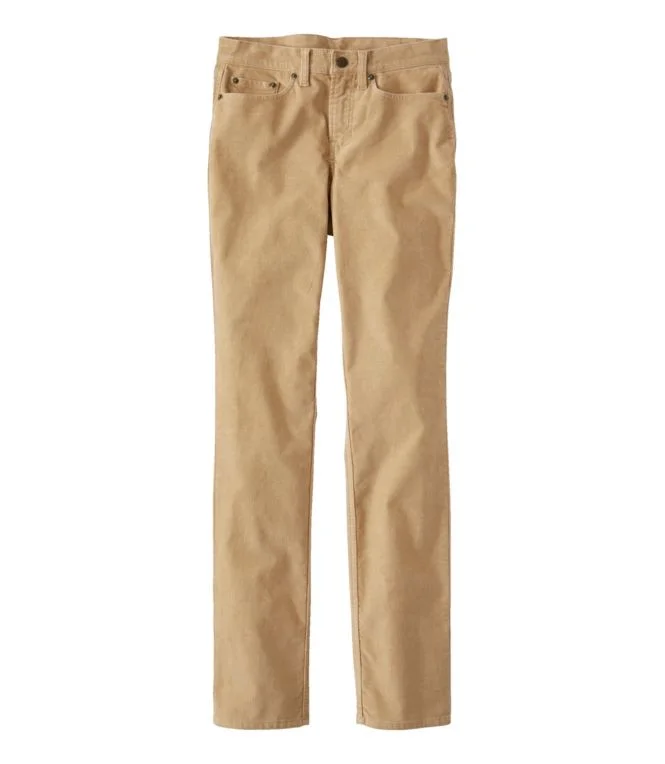Women''s BeanFlex Five-Pocket Corduroy Pants, Mid-Rise Straight-Leg - Image 8