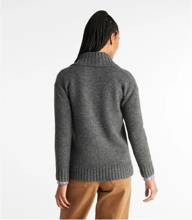 Women''s Bean''s Classic Ragg Wool Sweater, Cardigan - Image 4