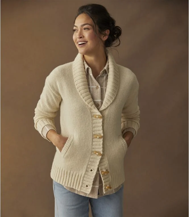 Women''s Bean''s Classic Ragg Wool Sweater, Cardigan - Image 6