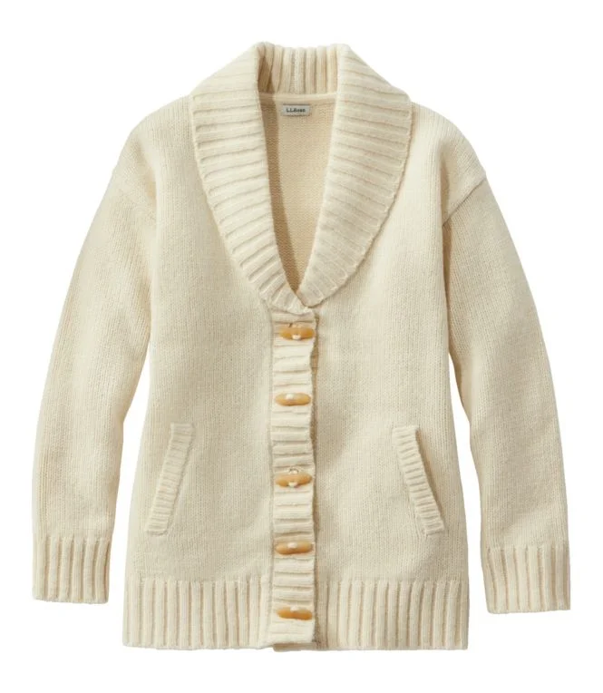 Women''s Bean''s Classic Ragg Wool Sweater, Cardigan - Image 7