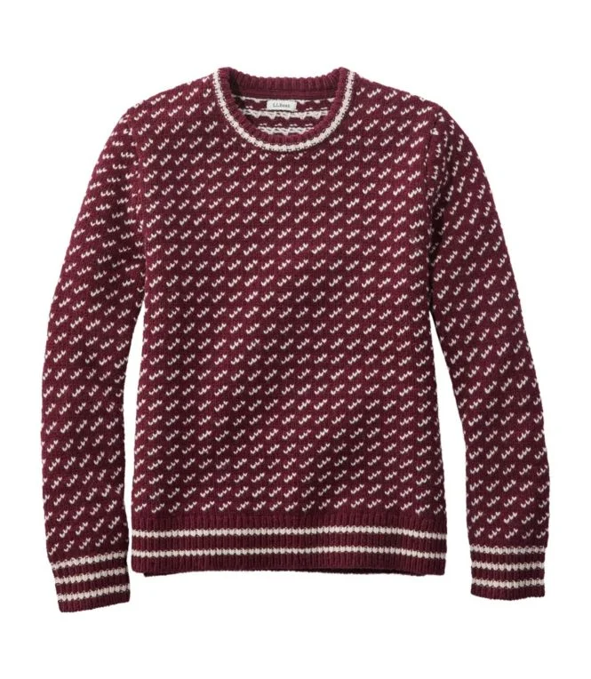 Women''s Bean''s Classic Ragg Wool Sweater, Crewneck Bird''s-Eye - Image 10