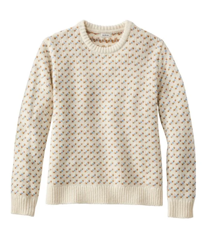 Women''s Bean''s Classic Ragg Wool Sweater, Crewneck Bird''s-Eye - Image 8