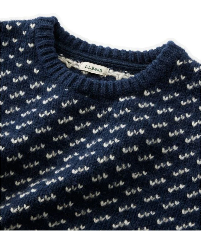 Women''s Bean''s Classic Ragg Wool Sweater, Crewneck Bird''s-Eye - Image 6