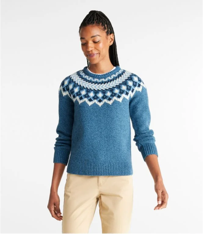 Women''s Bean''s Classic Ragg Wool Sweater, Crewneck Fair Isle - Image 3