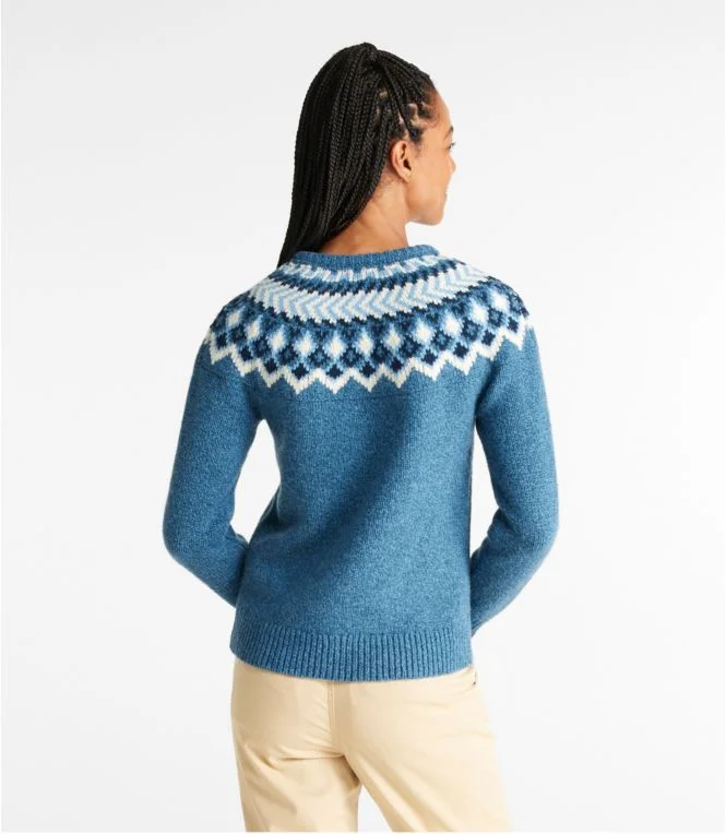 Women''s Bean''s Classic Ragg Wool Sweater, Crewneck Fair Isle - Image 4