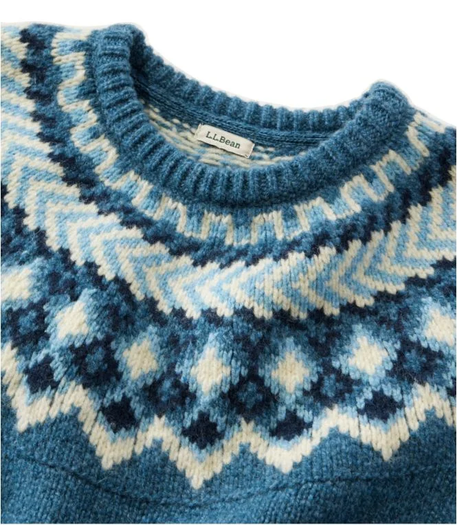 Women''s Bean''s Classic Ragg Wool Sweater, Crewneck Fair Isle - Image 5