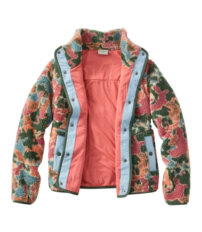 Women''s Bean''s Sherpa Fleece Jacket, Print - Image 5