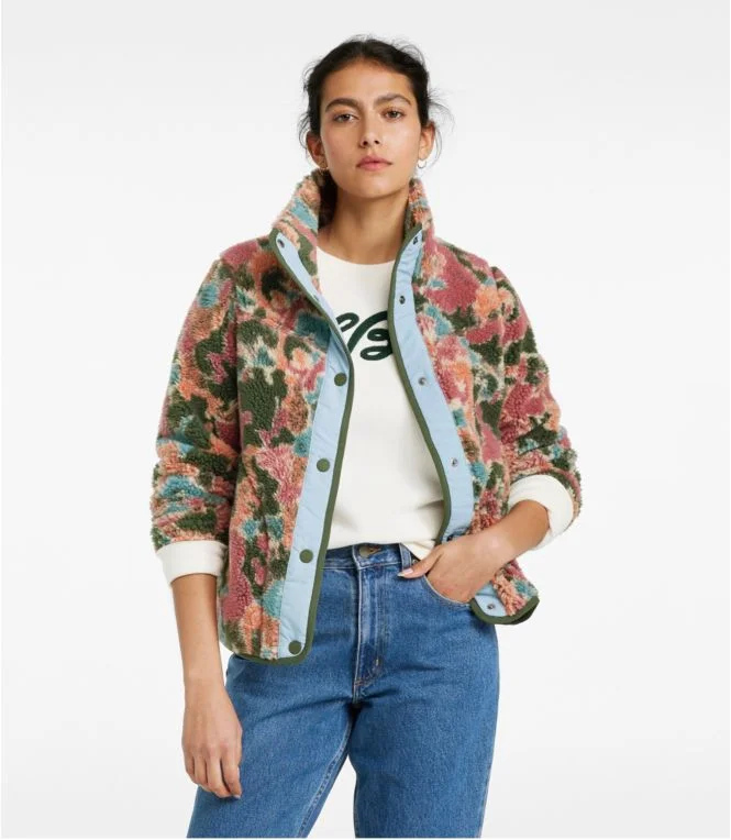 Women''s Bean''s Sherpa Fleece Jacket, Print - Image 3