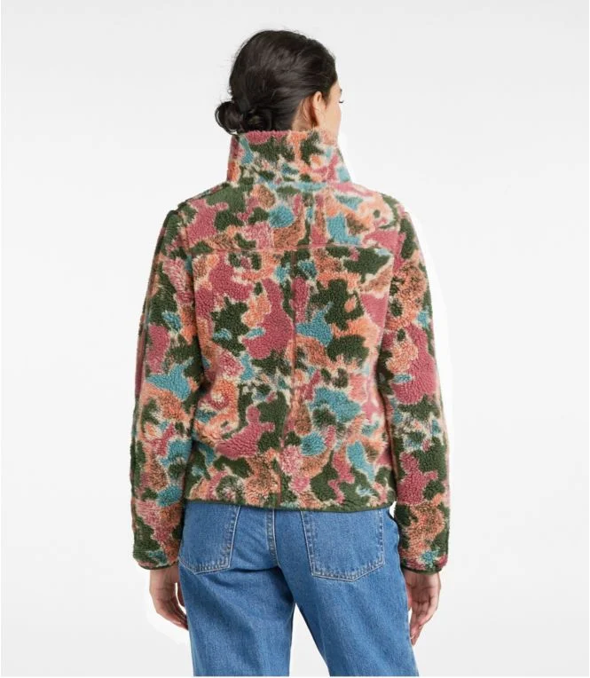 Women''s Bean''s Sherpa Fleece Jacket, Print - Image 4