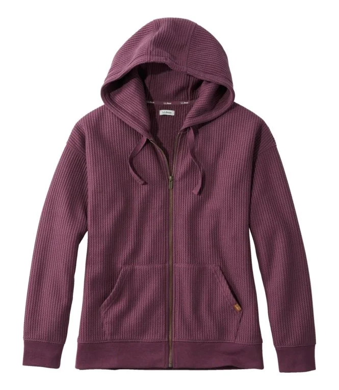 Alternative view of Women''s Birchwood Brushed Waffle Full-Zip Hoodie