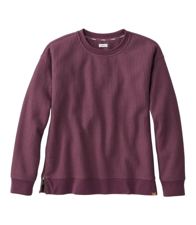 Alternative view of Women''s Birchwood Brushed Waffle Top, Crewneck
