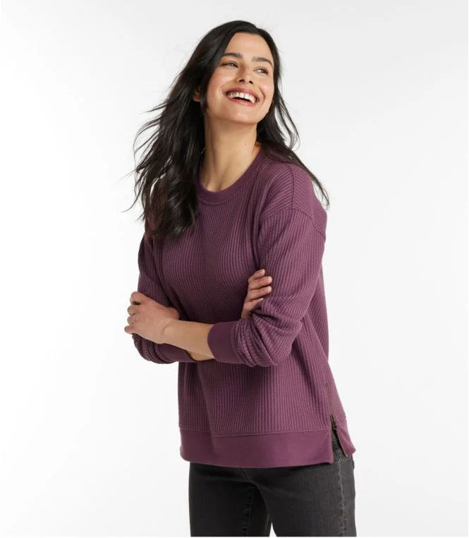 Women''s Birchwood Brushed Waffle Top, Crewneck - Image 3