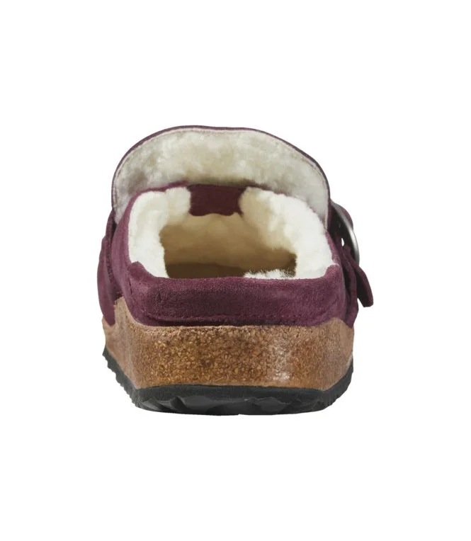 Women''s Birkenstock Buckley Clogs, Suede Shearling - Image 4