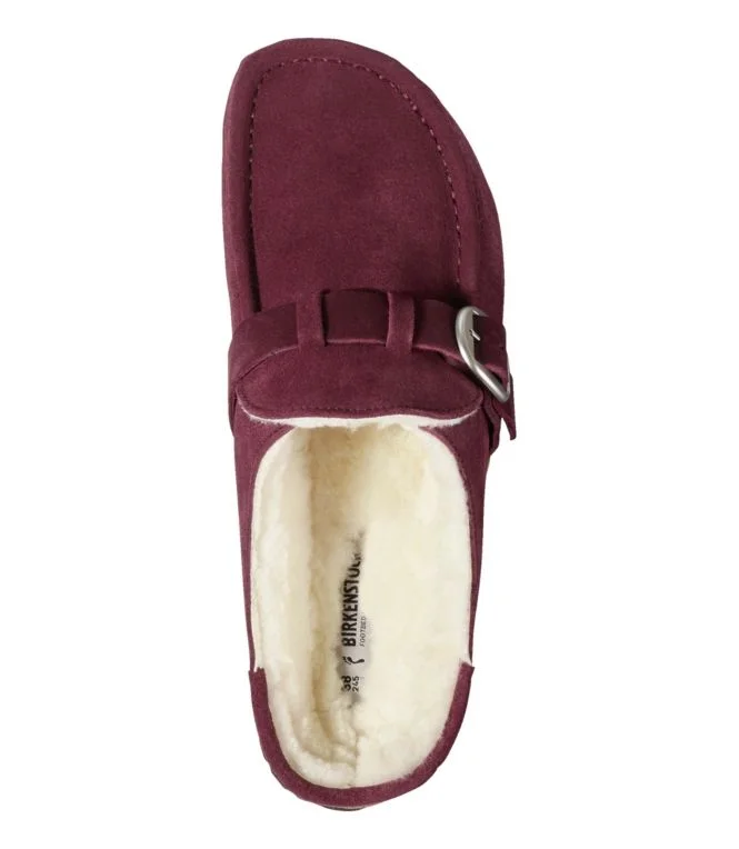 Women''s Birkenstock Buckley Clogs, Suede Shearling - Image 5