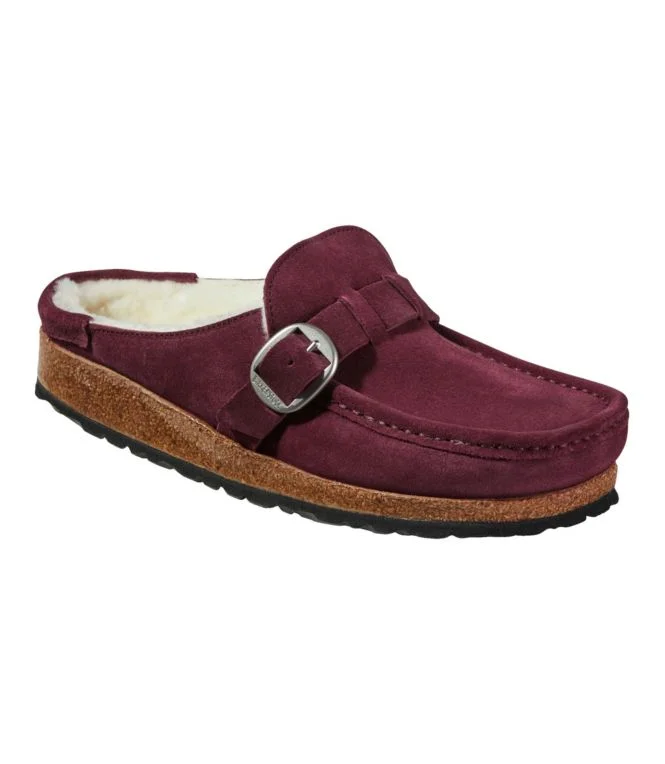 Women''s Birkenstock Buckley Clogs, Suede Shearling - Image 7