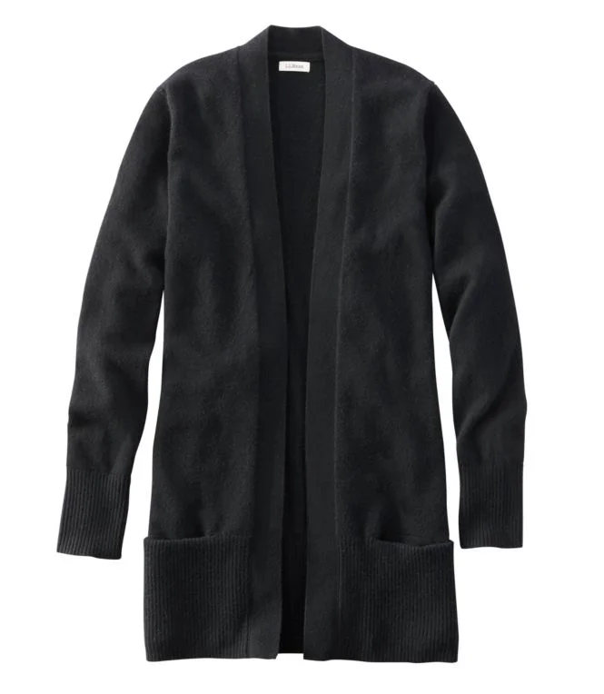 Women''s Classic Cashmere Open Cardigan with Pocket