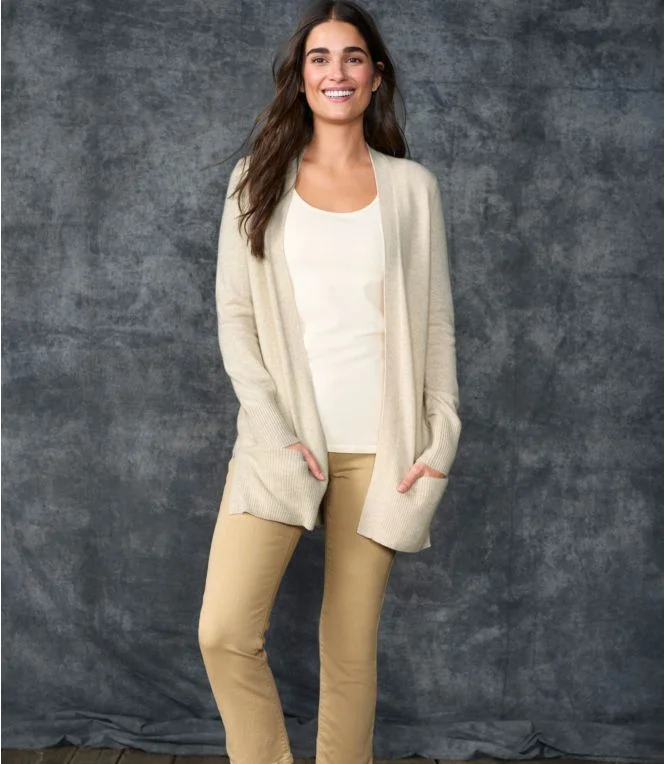 Women''s Classic Cashmere Open Cardigan with Pocket - Image 6