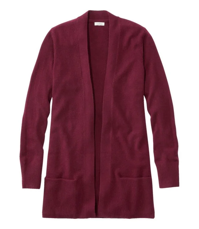 Women''s Classic Cashmere Open Cardigan with Pocket - Image 7