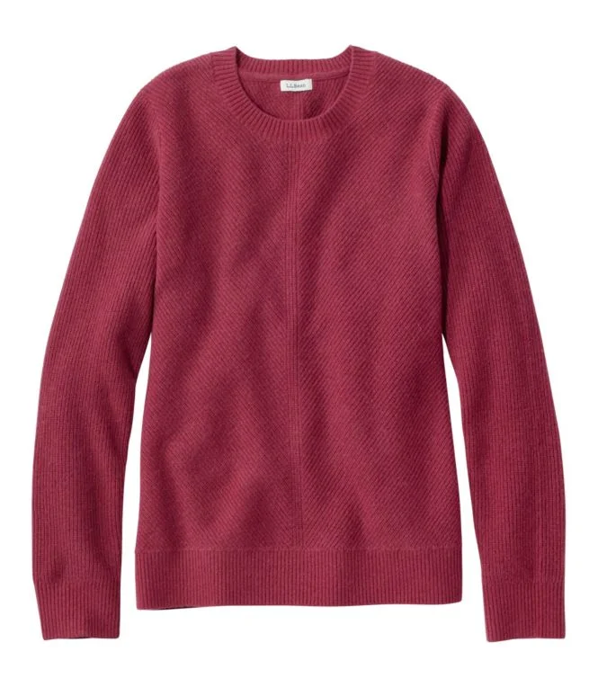 Women''s Classic Cashmere Textured Sweater, Crewneck