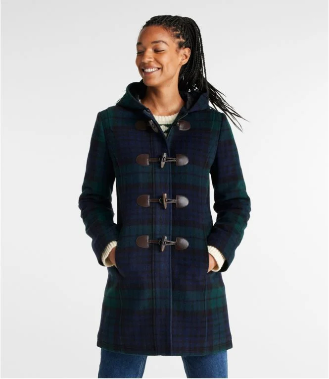 Women''s Classic Lambswool Duffel Coat, Pattern - Image 3
