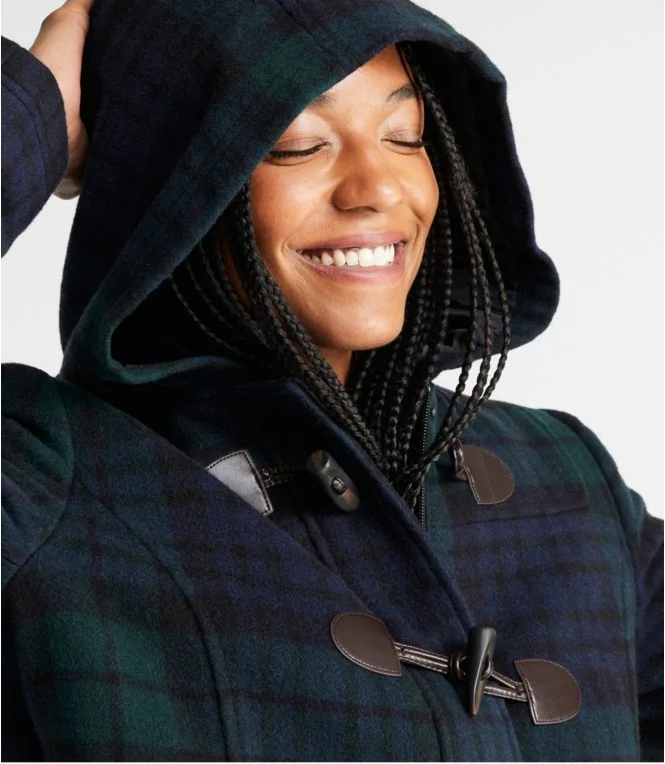 Women''s Classic Lambswool Duffel Coat, Pattern - Image 5