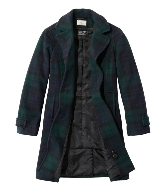 Women''s Classic Lambswool Polo Coat, Three-Quarter, Pattern - Image 5