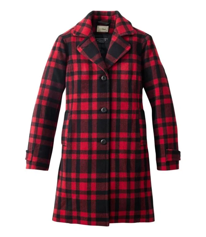 Women''s Classic Lambswool Polo Coat, Three-Quarter, Pattern - Image 7