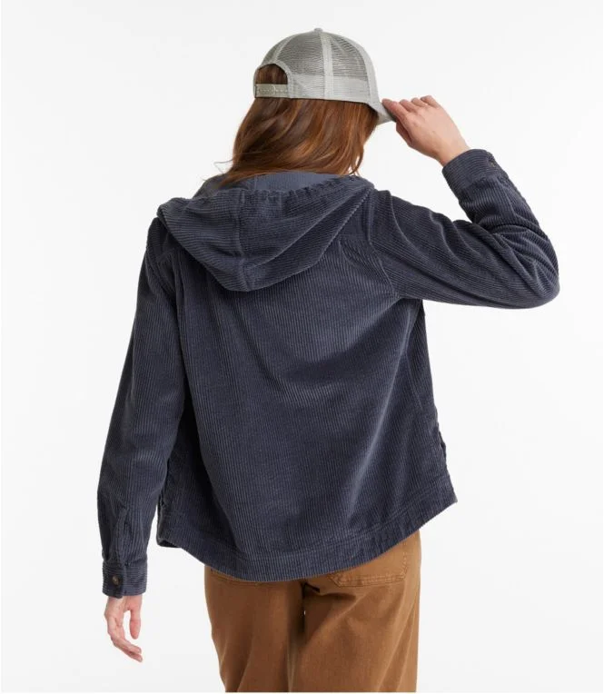 Women''s Comfort Corduroy Relaxed Shirt, Zip Hoodie - Image 4