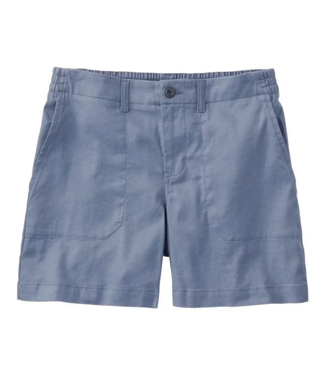 Alternative view of Women''s Comfort Stretch Cotton/Linen Shorts, High-Rise 7""