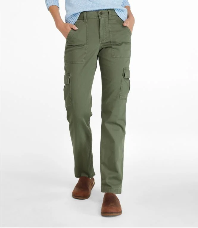 Women''s Comfort Stretch Pants, Mid-Rise Straight-Leg Cargo - Image 3