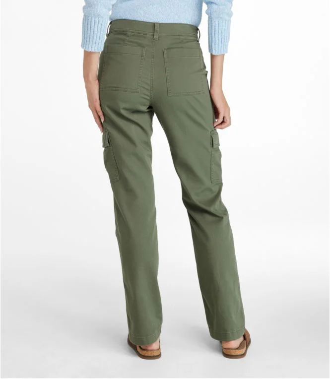 Women''s Comfort Stretch Pants, Mid-Rise Straight-Leg Cargo - Image 4