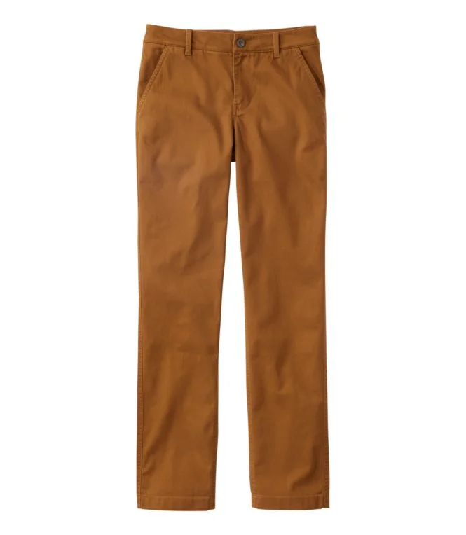 Women''s Comfort Stretch Pants, Mid-Rise Straight-Leg Chino