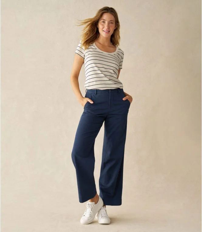 Women''s Comfort Stretch Pants, Mid-Rise Wide-Leg Chino - Image 7