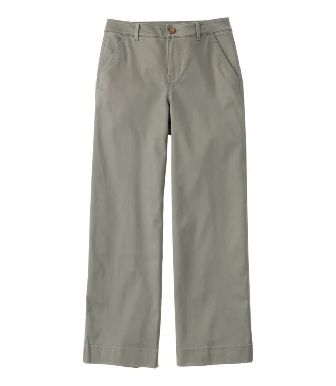Women''s Comfort Stretch Pants, Mid-Rise Wide-Leg Chino - Image 9
