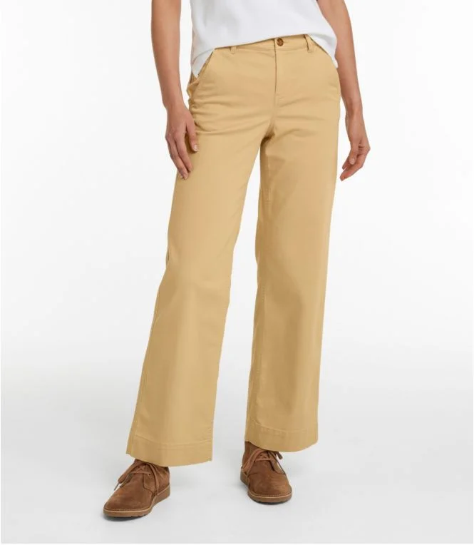 Women''s Comfort Stretch Pants, Mid-Rise Wide-Leg Chino - Image 3