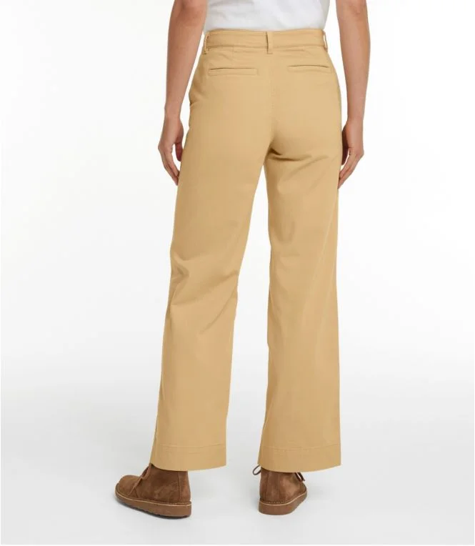 Women''s Comfort Stretch Pants, Mid-Rise Wide-Leg Chino - Image 4