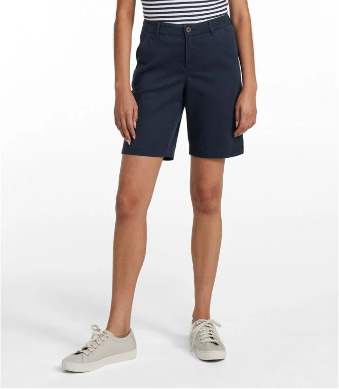 Women''s Comfort Stretch Shorts, Chino Bermudas 9""