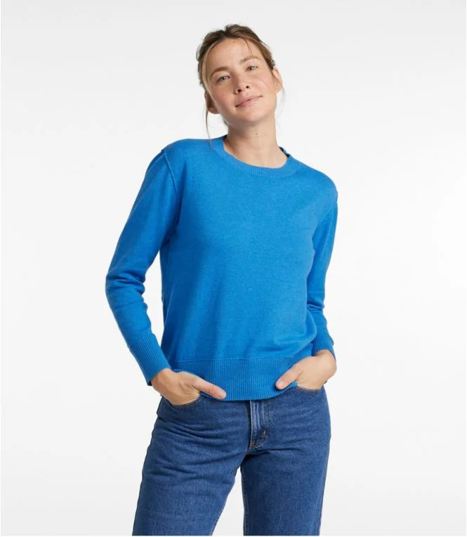 Women''s Cotton/Cashmere Sweater, Crewneck